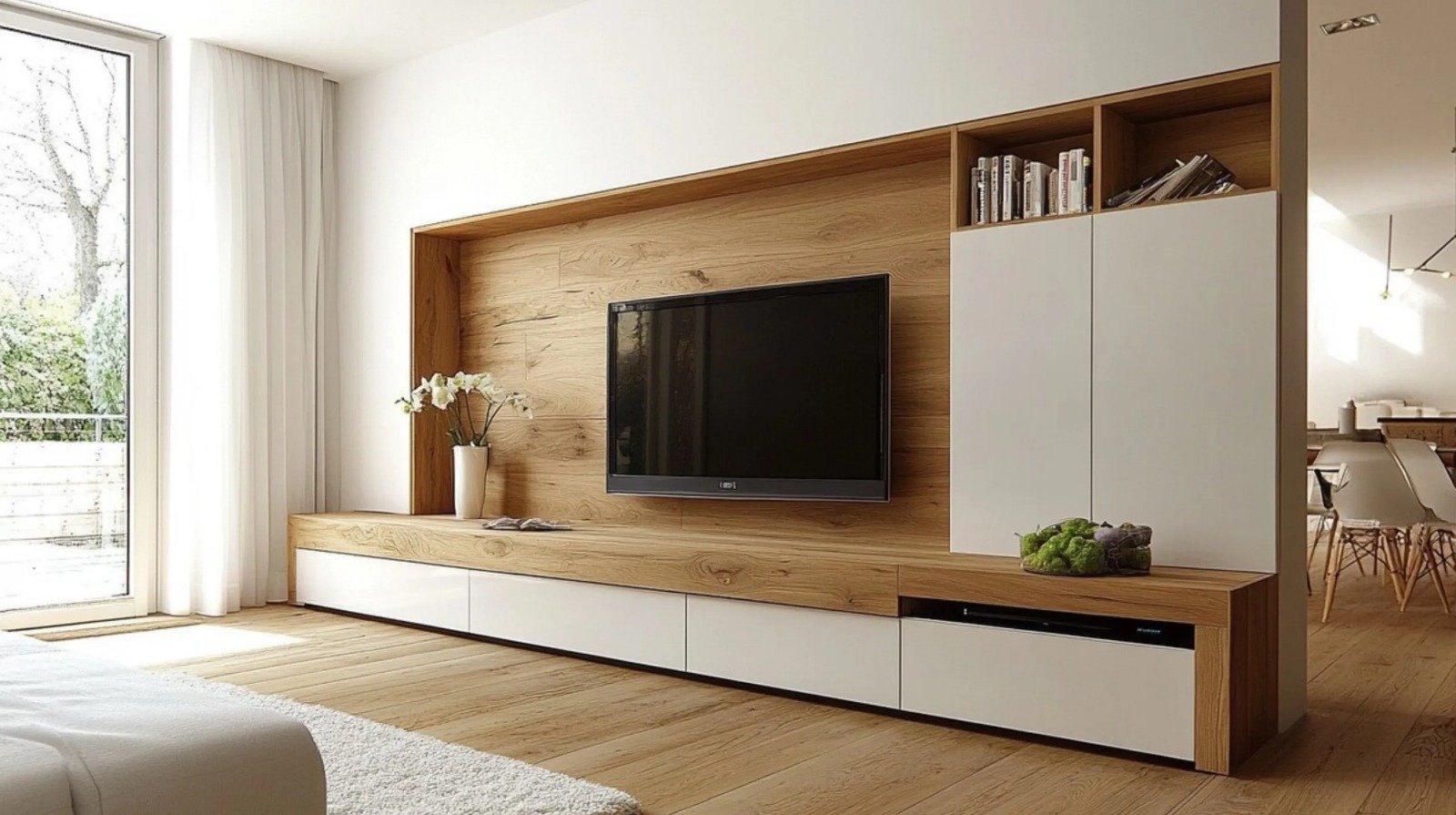 مكاتب تلفزيون خشب مودرن